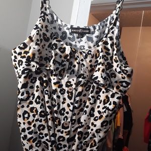 Leopard print cami blouse